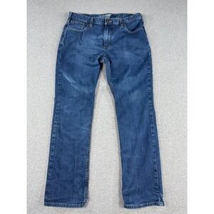 Carhartt Jeans Men's 36x32 Blue Medium Wash Straight Fit Rugged Flex Mid Rise